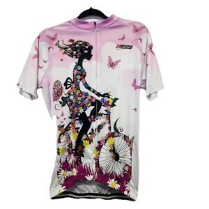 21 Grams Women’s Flower Girl Bike Cycling Sport Jersey Breathable Bike Size XXL